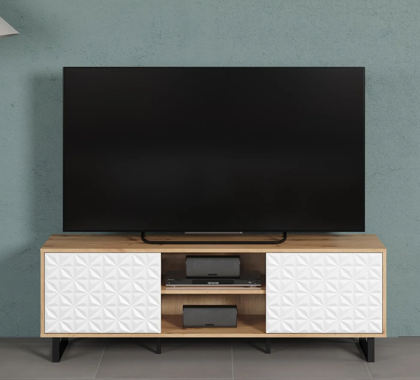 Lowboard TV-Board Aventura | Artisan Eiche / Weiß