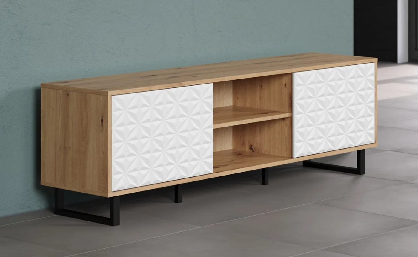 Lowboard TV-Board Aventura | Artisan Eiche / Weiß