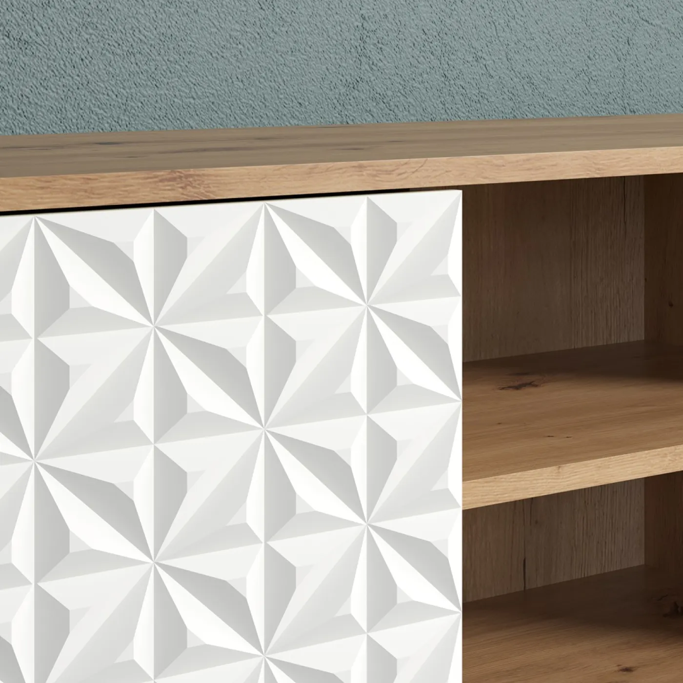 Lowboard TV-Board Aventura | Artisan Eiche / Weiß