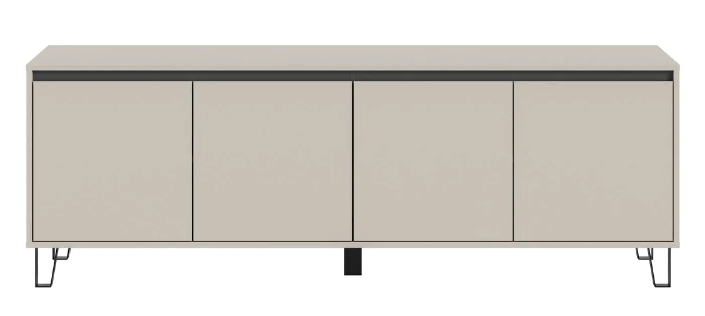 Lowboard TV-Board Balton, Kaschmir, 4-türiges Sideboard mit Keilfüßen – Ansicht 2