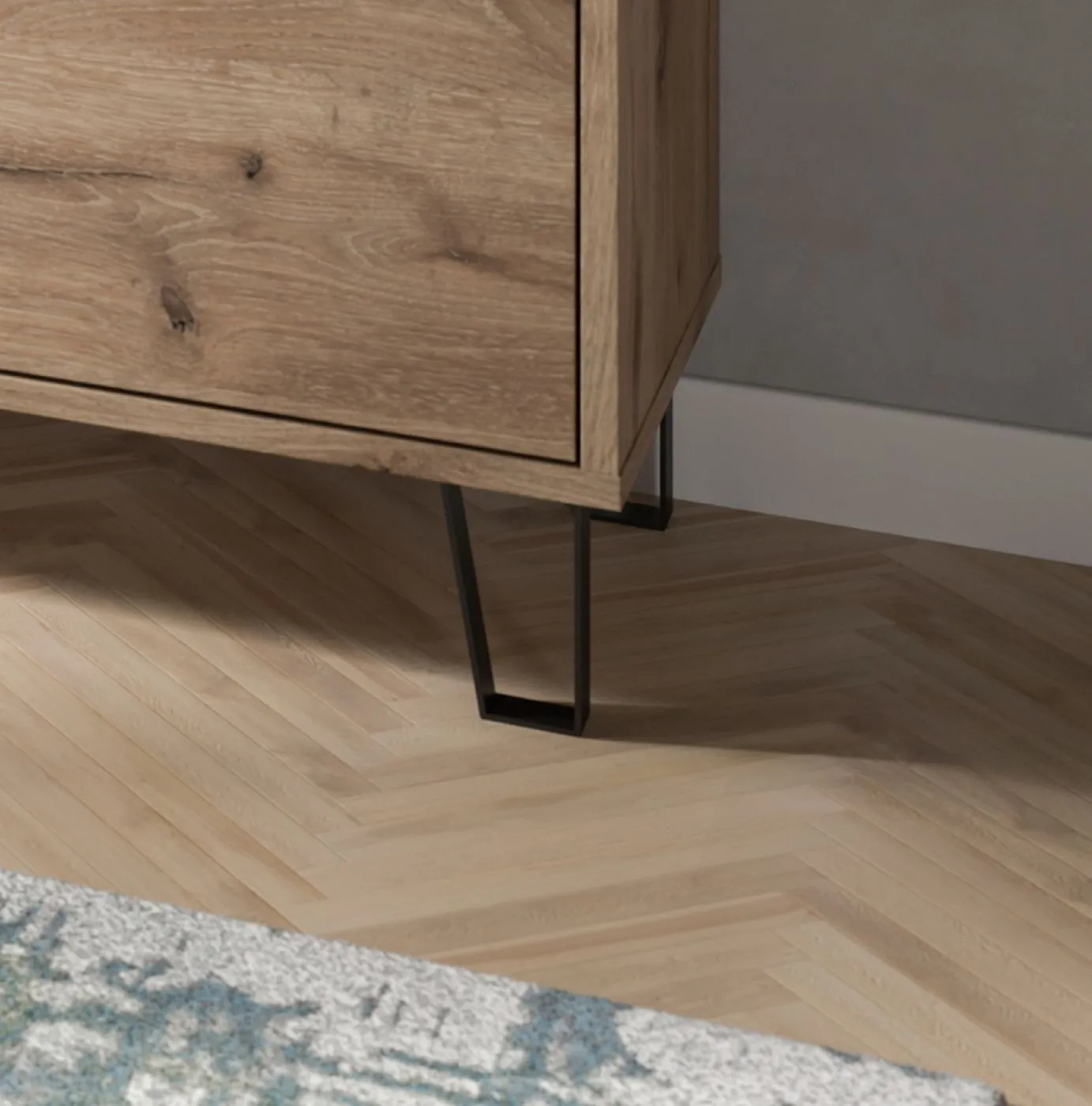 Lowboard TV-Board Balton | Viking Oak / Basalt Grau