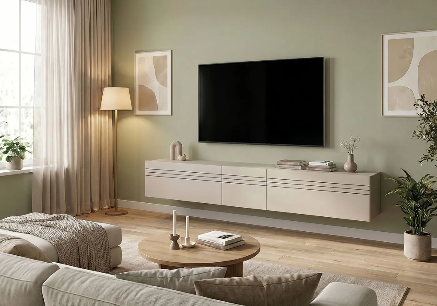Lowboard TV-Board Beach 1 | 3-teilig | Kaschmir