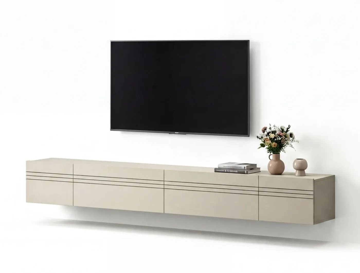 Lowboard TV-Board Beach | 4-teilig | Kaschmir