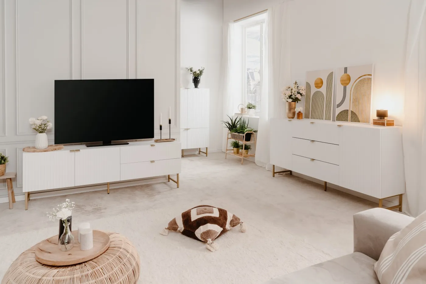 Lowboard TV-Board Edinburgh | weiß matt