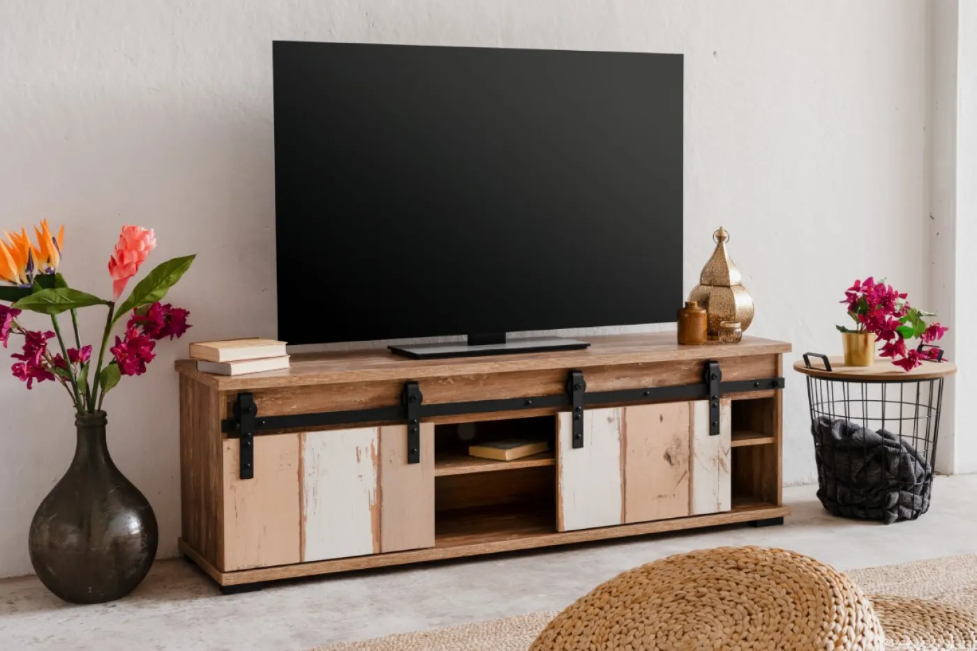 Lowboard TV-Board Marrakesch| Valhalla Eiche / Milford Kiefer