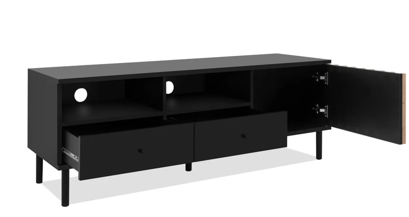 Lowboard TV-Board Monza | Artisan Oak / schwarz