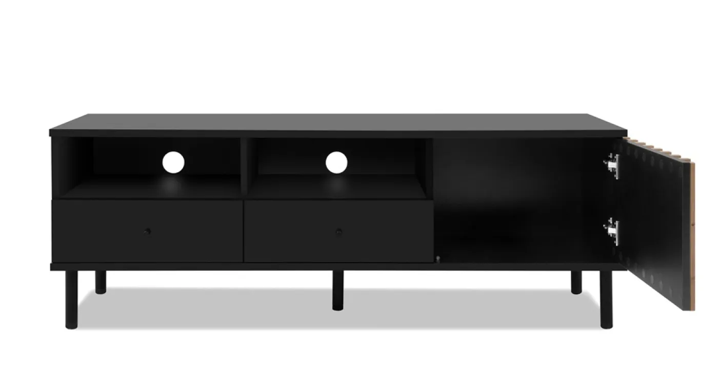 Lowboard TV-Board Monza | Artisan Oak / schwarz