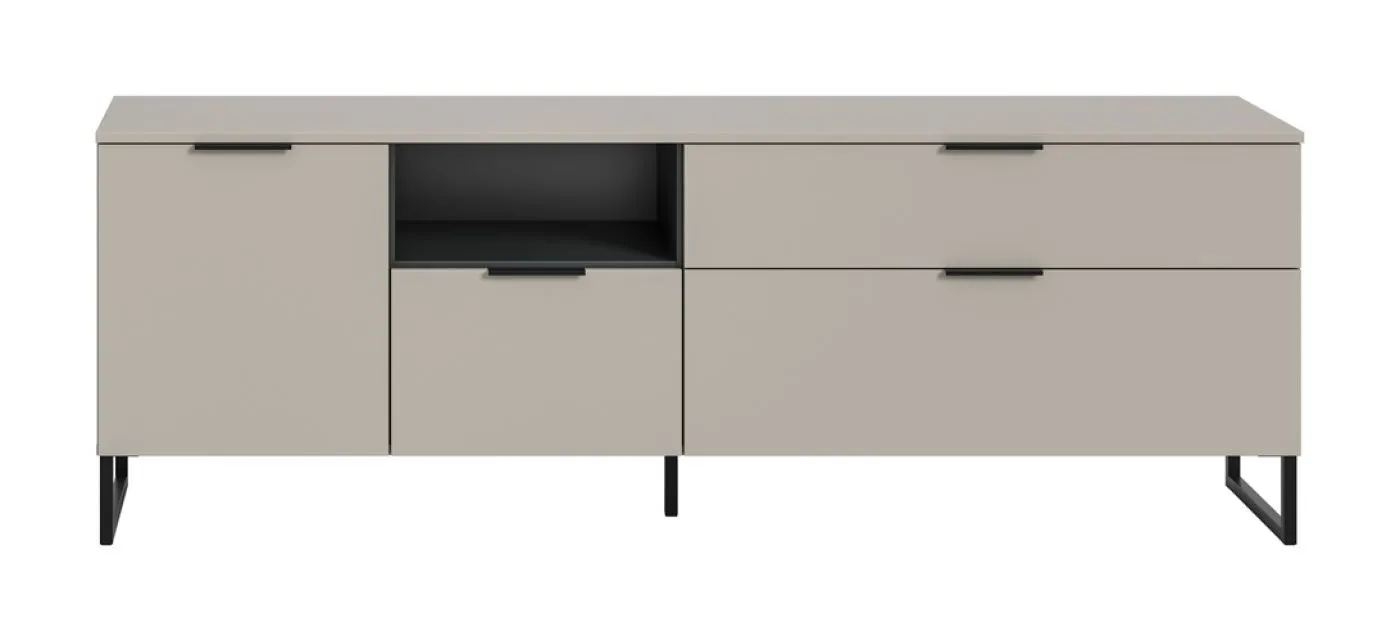 Lowboard TV-Board Noida | Kaschmir / schwarz ohne Beleuchtung