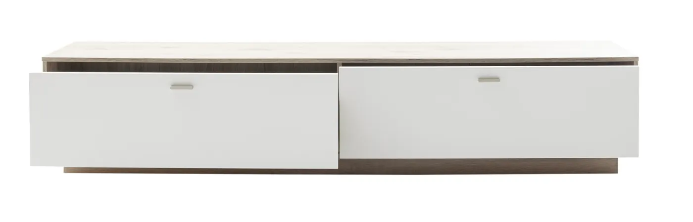 Lowboard TV-Board Santerno | weiß / Wildeiche