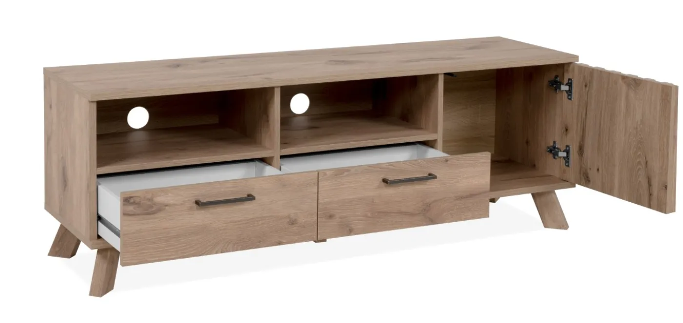 Lowboard TV-Board Wellington | 3D-Reliefoptik | Schwedeneiche