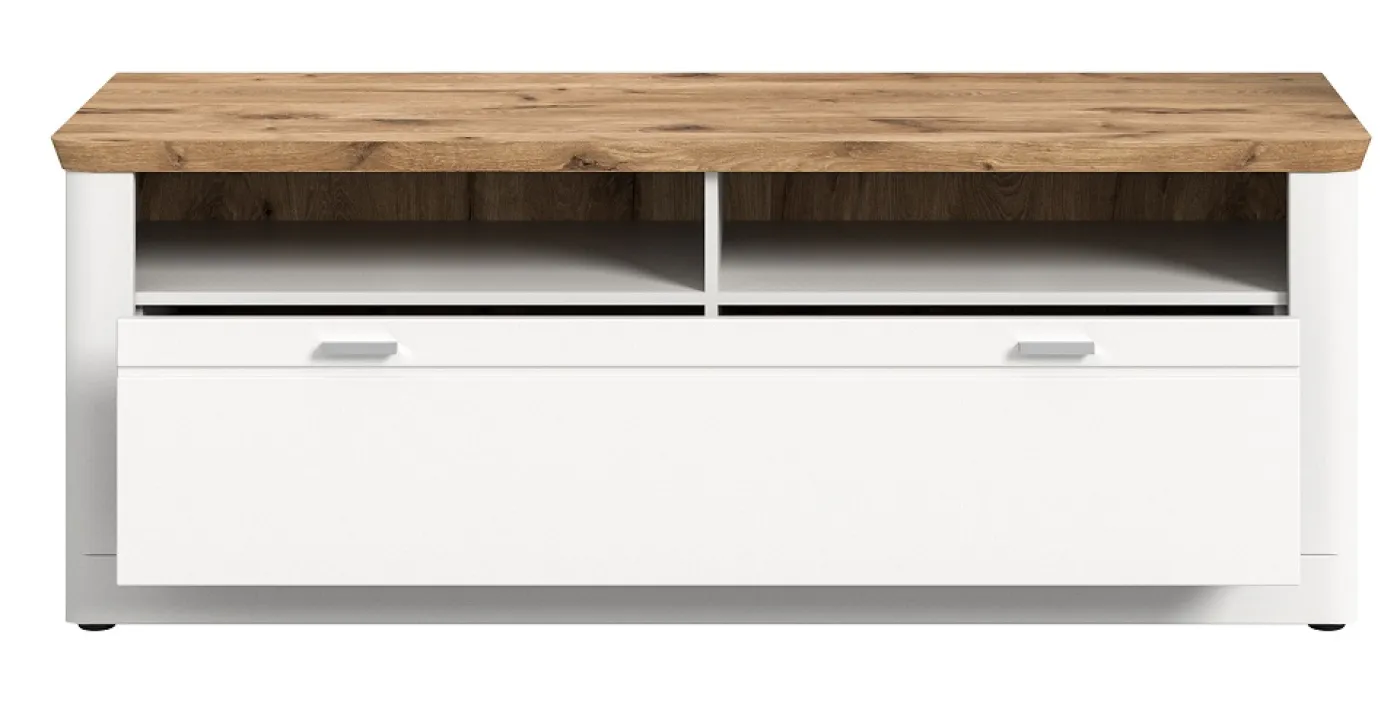 Lowboard TV-Schrank Michigan | weiß / Viking Oak
