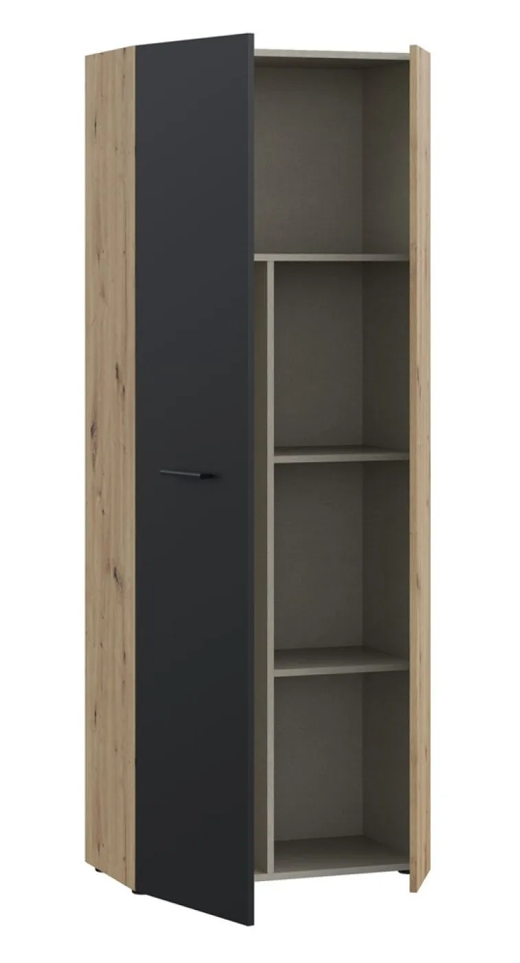 Mehrzweckschrank Drehtürenschrank Schrank Net106 | 2-türig | schwarz / Artisaneiche