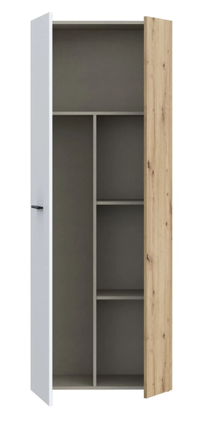 Mehrzweckschrank Drehtürenschrank Schrank Net106 | 2-türig | weiß / Artisan Eiche