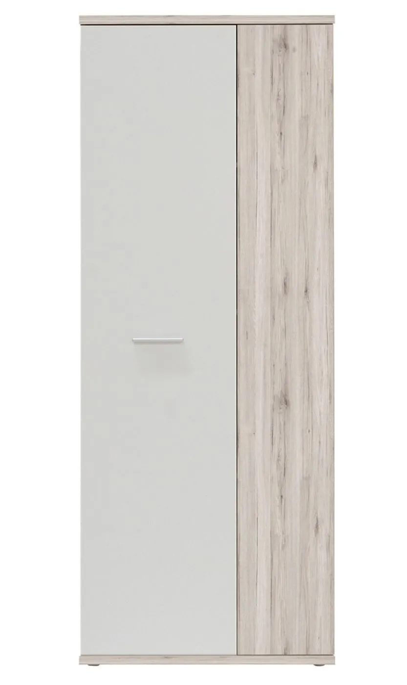 Mehrzweckschrank Drehtürenschrank Schrank Net106 | 2-türig | weiß / Sandeiche