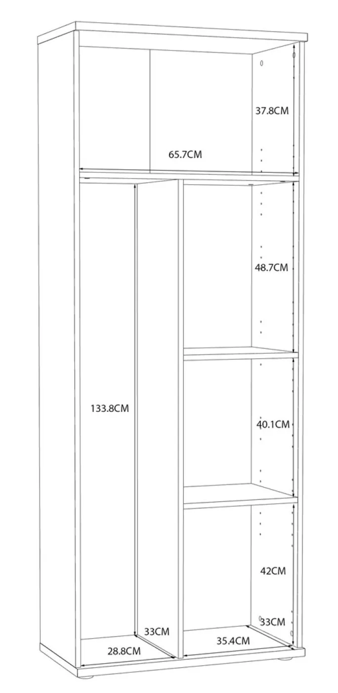 Mehrzweckschrank Drehtürenschrank Schrank Net106 | 2-türig | weiß / Sandeiche