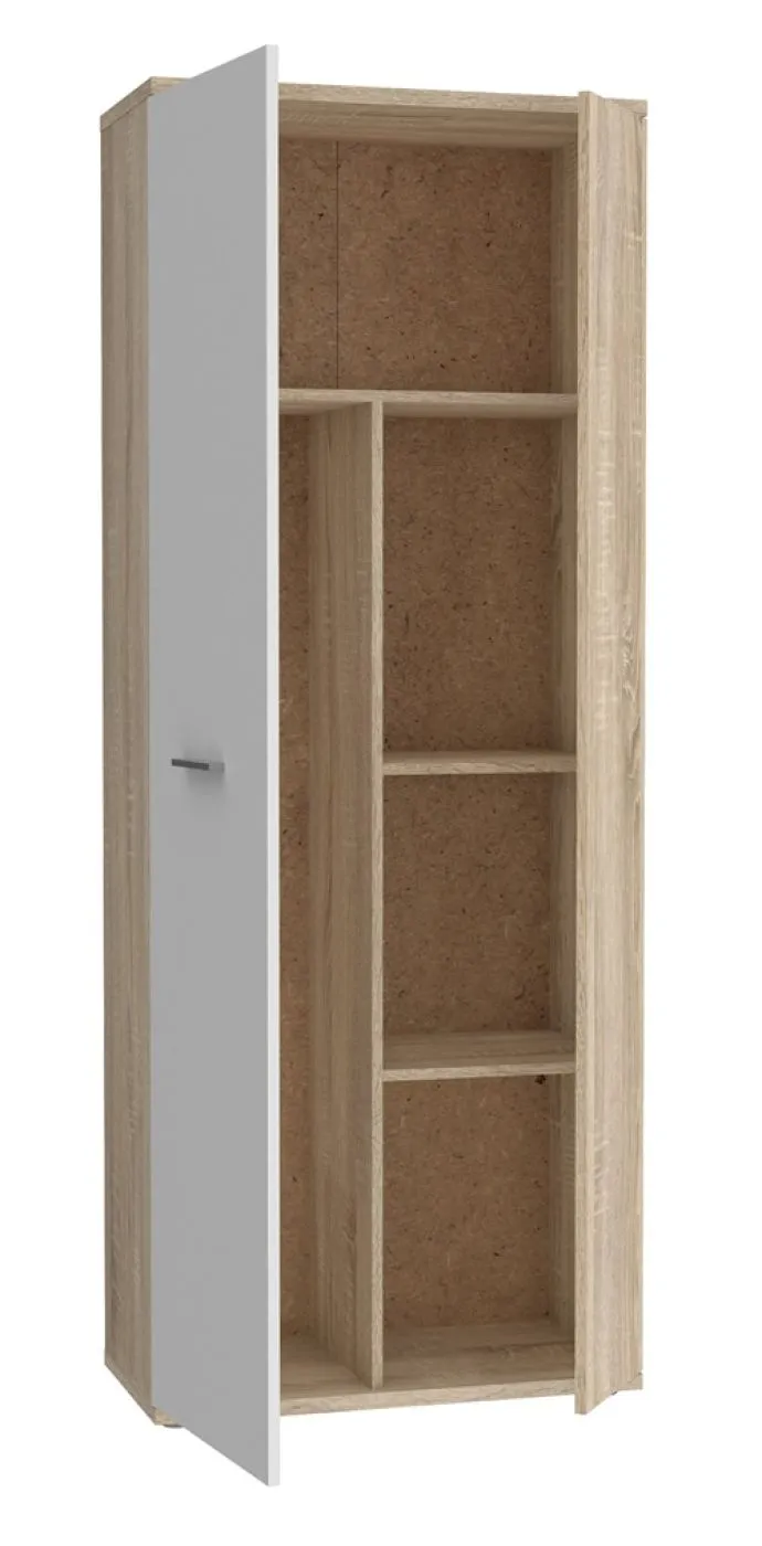 Mehrzweckschrank Drehtürenschrank Schrank Net106 | 2-türig | weiß / Sonoma Eiche