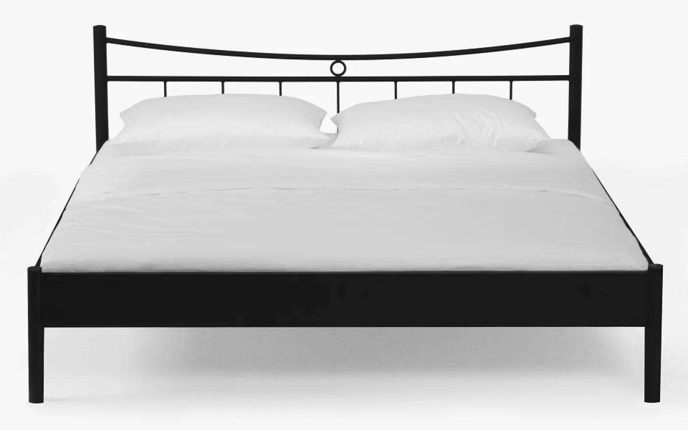 Metallbett Iris 2 | schwarz | 100x190 | ohne Fußteil