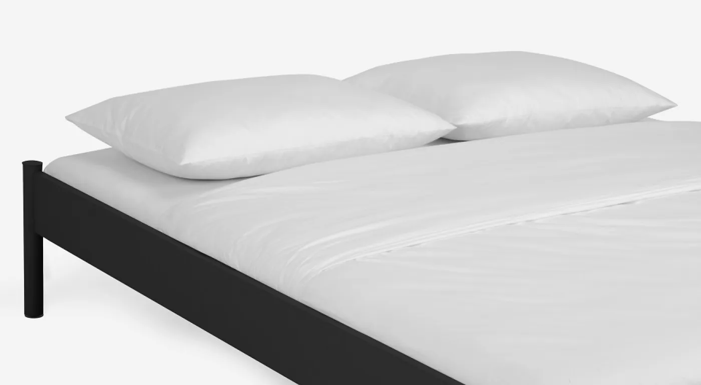 Metallbett Iris 3 | schwarz Struktur | 140x220