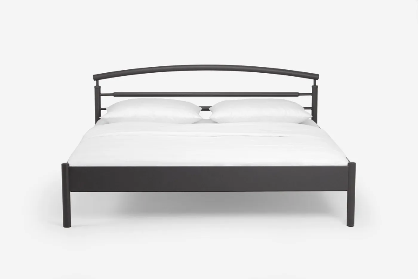 Metallbett Iris | mit Kopfteil | schwarz | 090x220