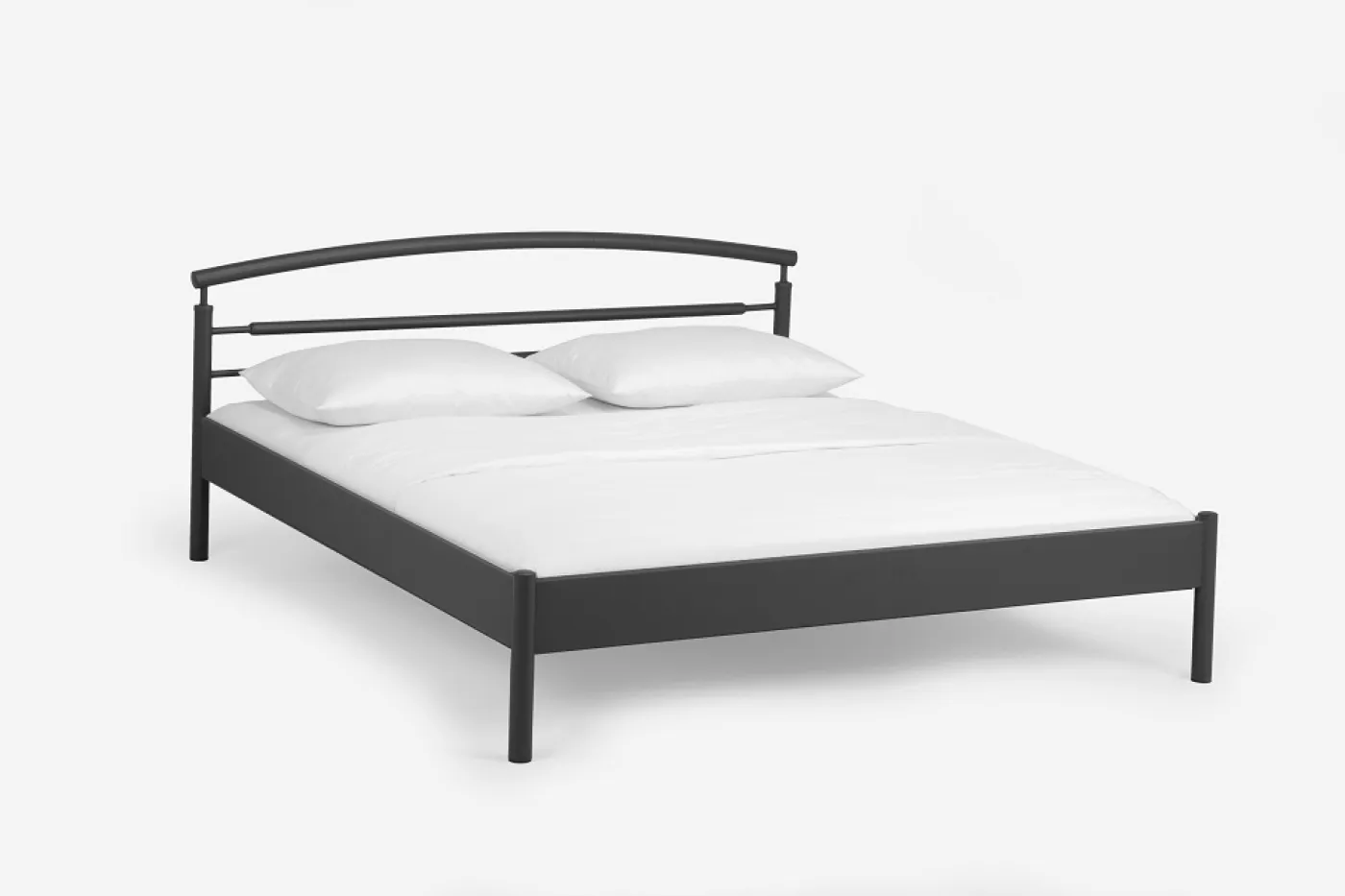 Metallbett Iris | mit Kopfteil | schwarz | 160x200