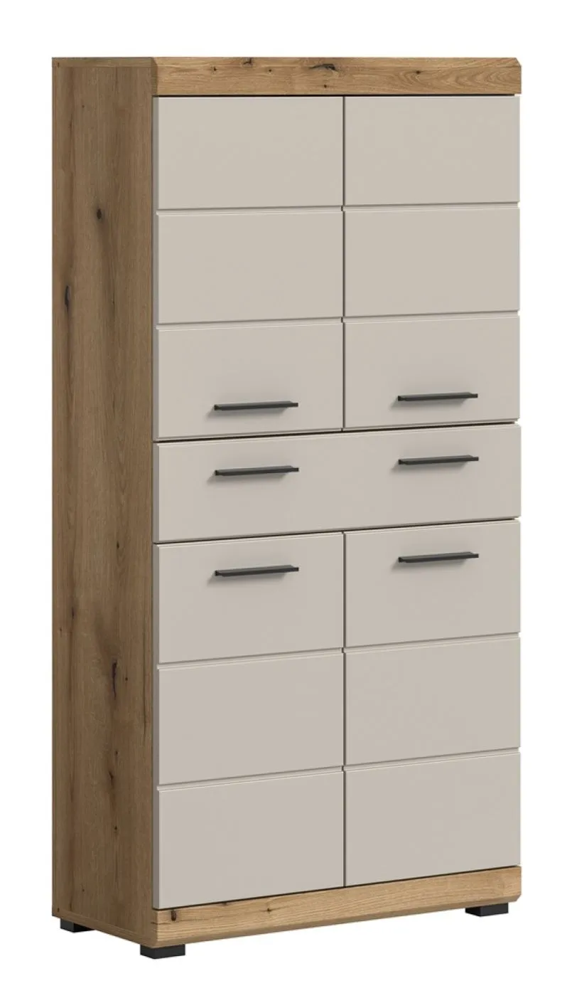 Midischrank breit Scout | mit Schubkasten | Kaschmir / Evoak Oak