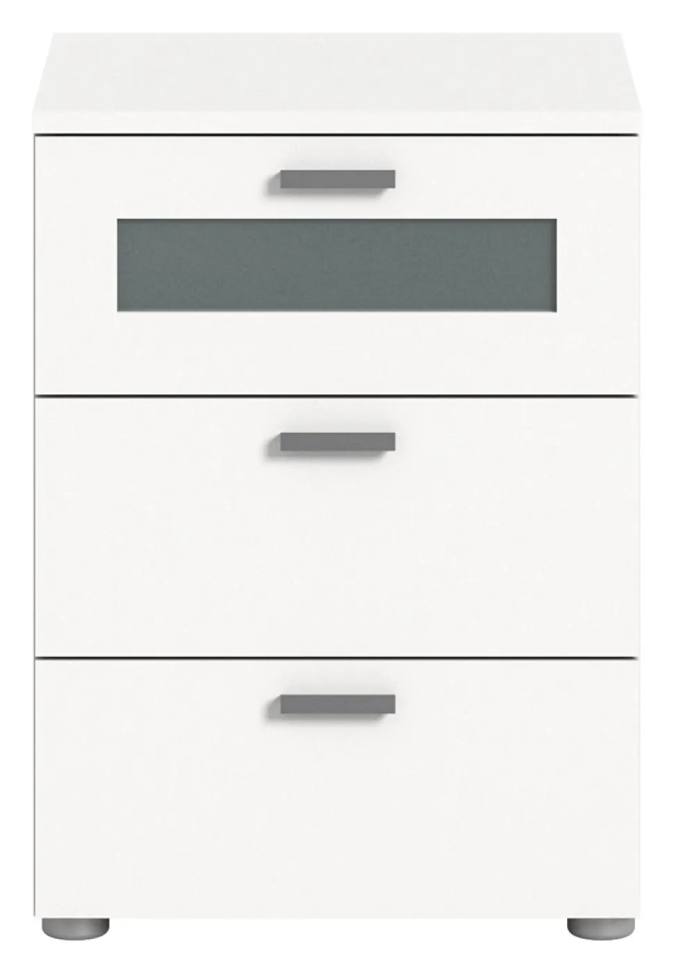 Nachtkommode Xeno | mit Schubkästen | weiß