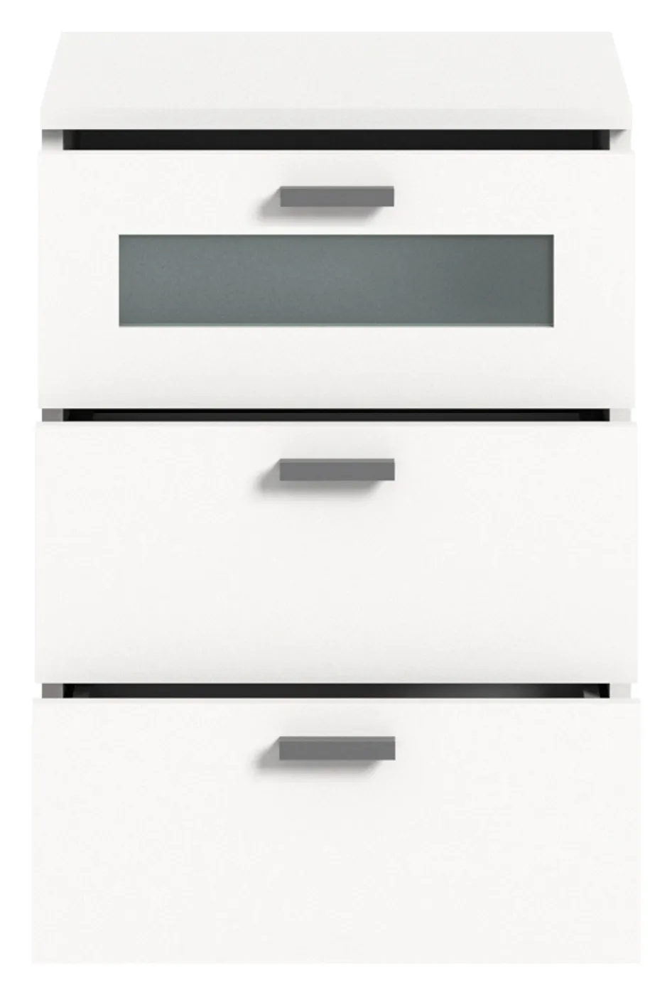Nachtkommode Xeno | mit Schubkästen | weiß