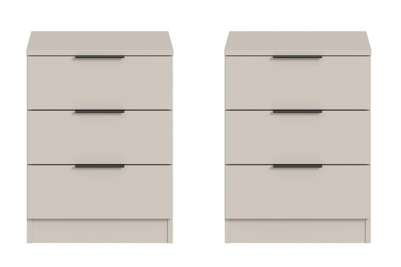 Nachttisch Kopenhagen | 2er set | mit Schubkästen | Kaschmir