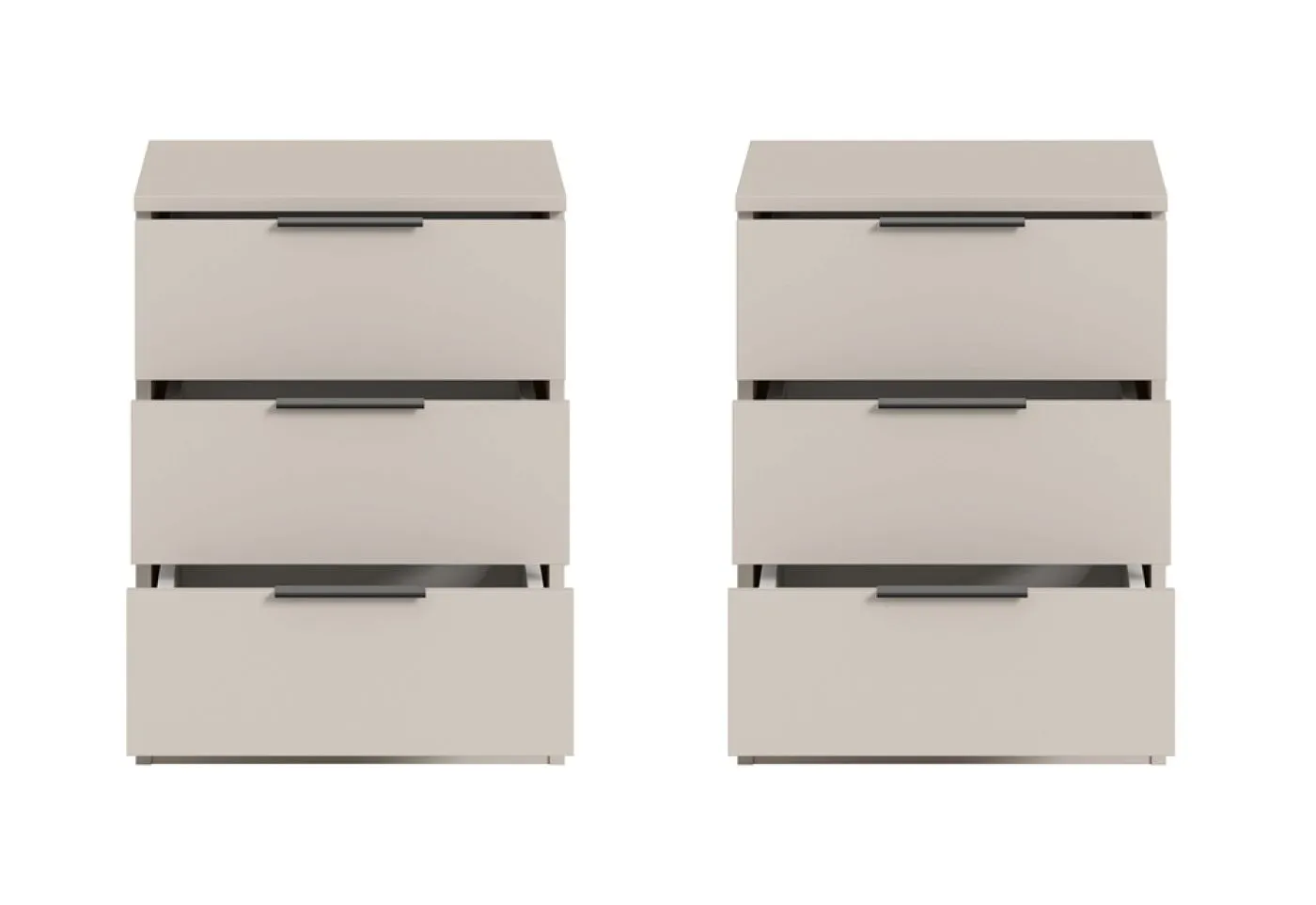Nachttisch Kopenhagen | 2er set | mit Schubkästen | Kaschmir