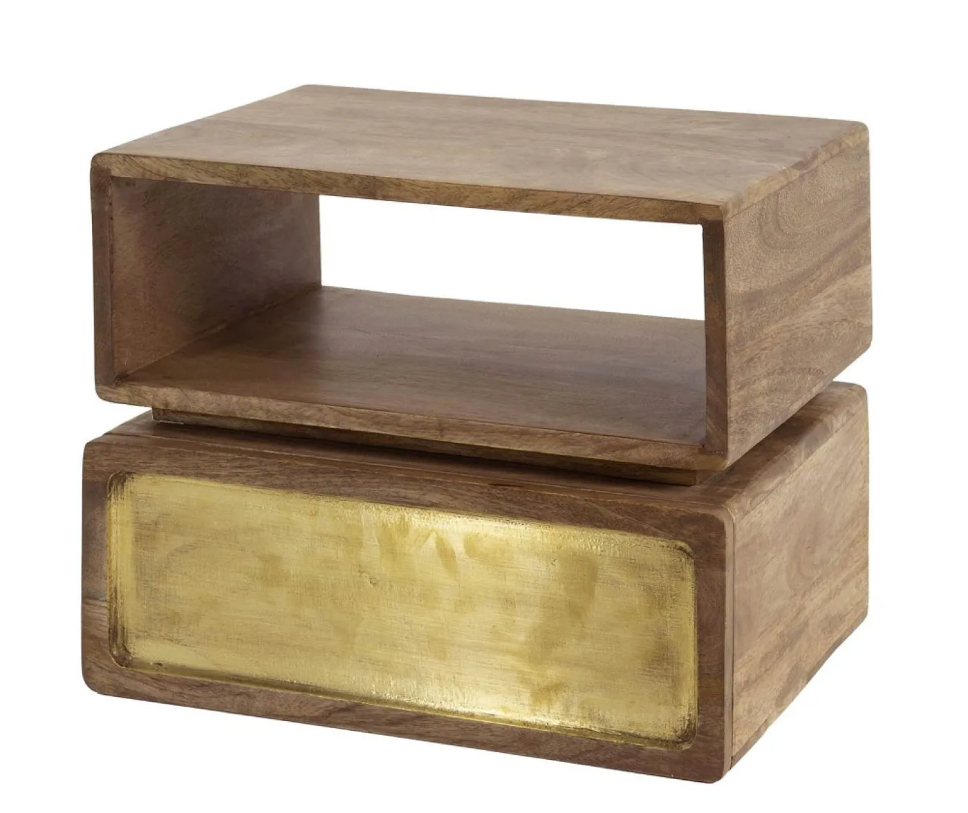 Nachttisch Laita 2 | mit Schubkasten | Mangoholz | sandfarbe