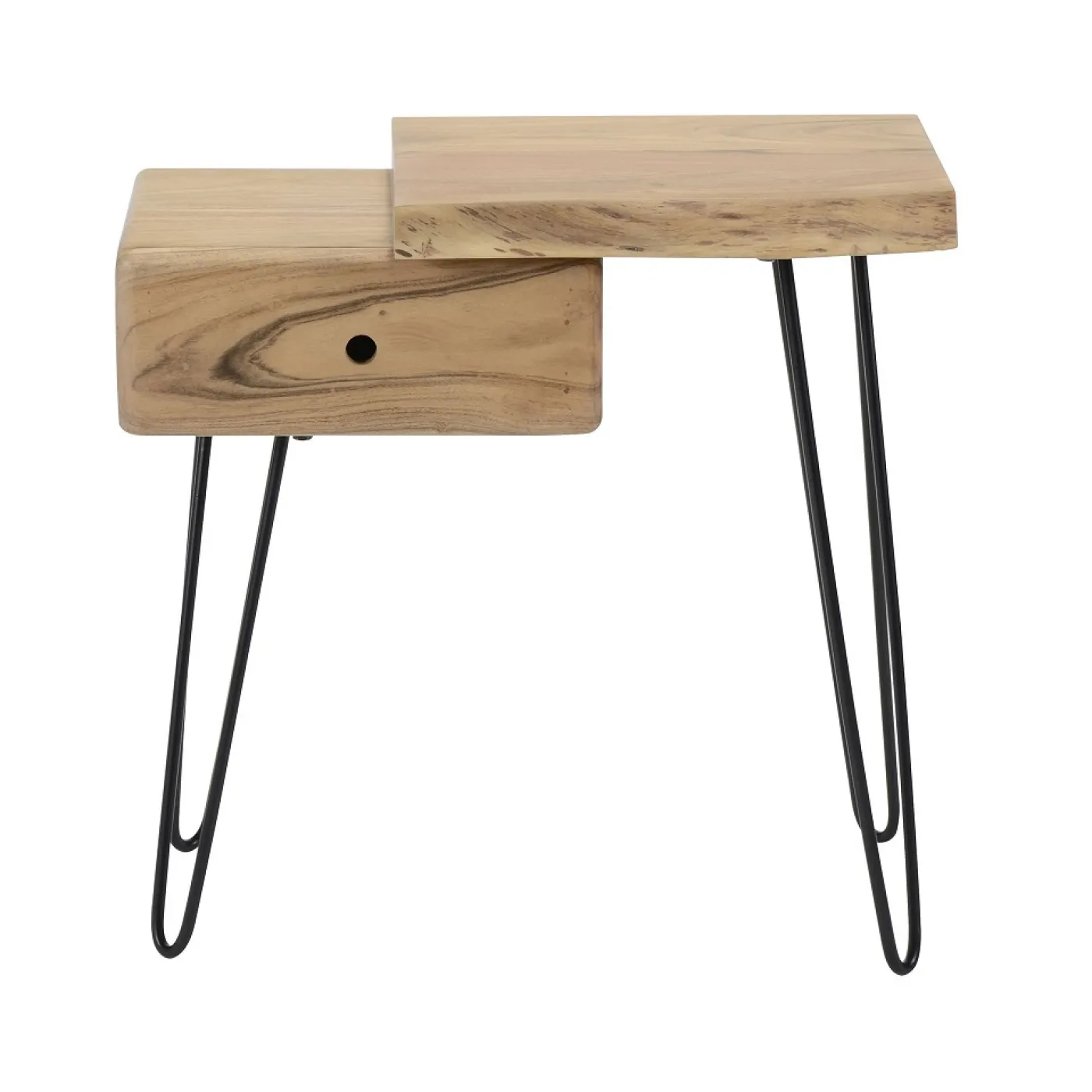 Nachttisch Okta | mit Schubkasten links | Akazie massiv | natur