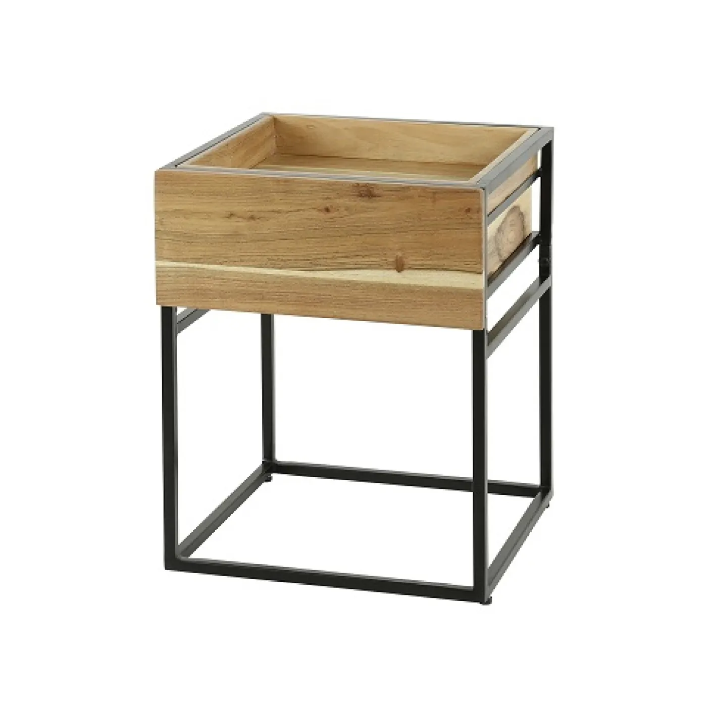 Nachttisch Pan | mit Schubkasten | Akazie massiv | naturell