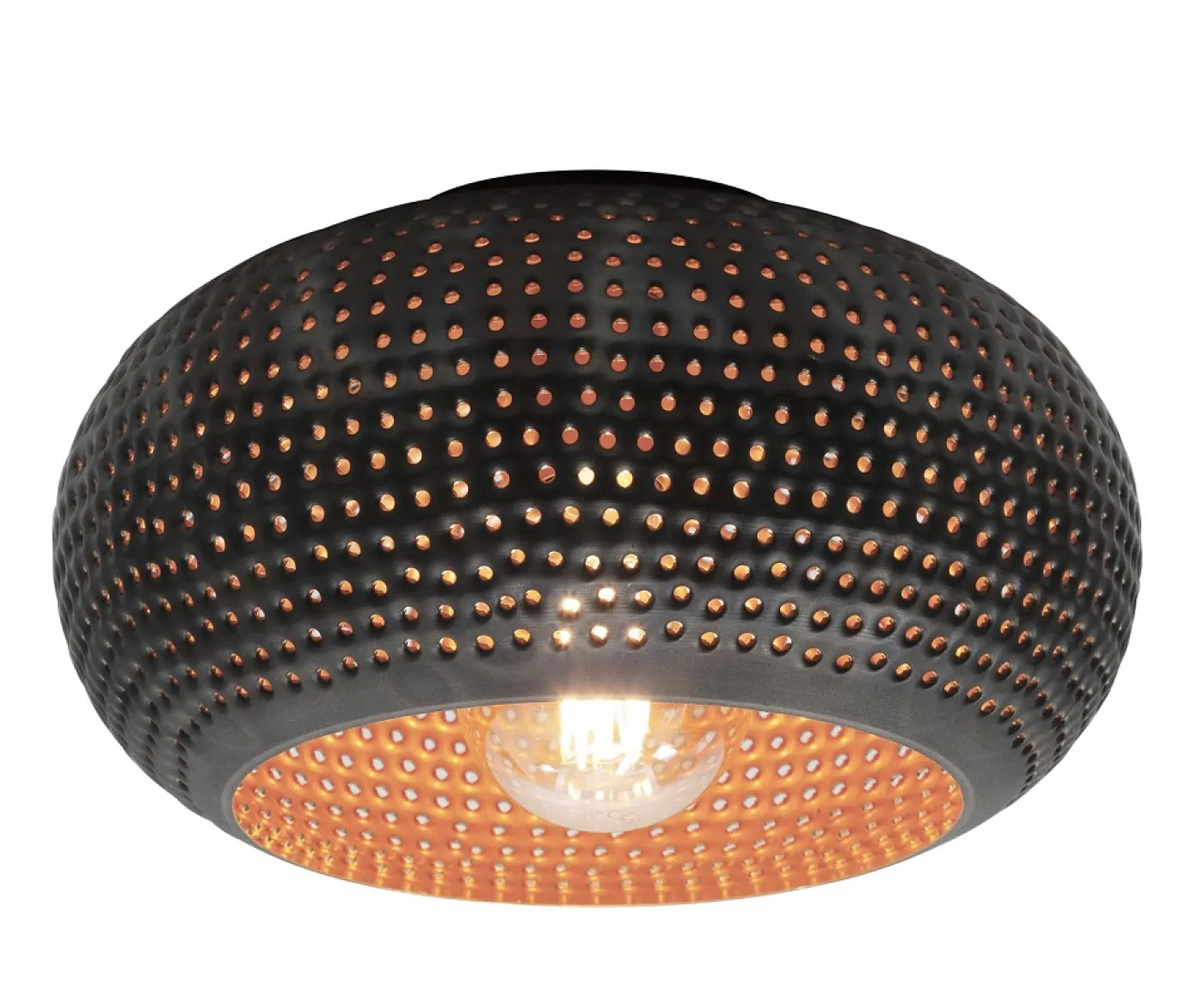 Pendellampe Mejuda | Metall | schwarz-braun