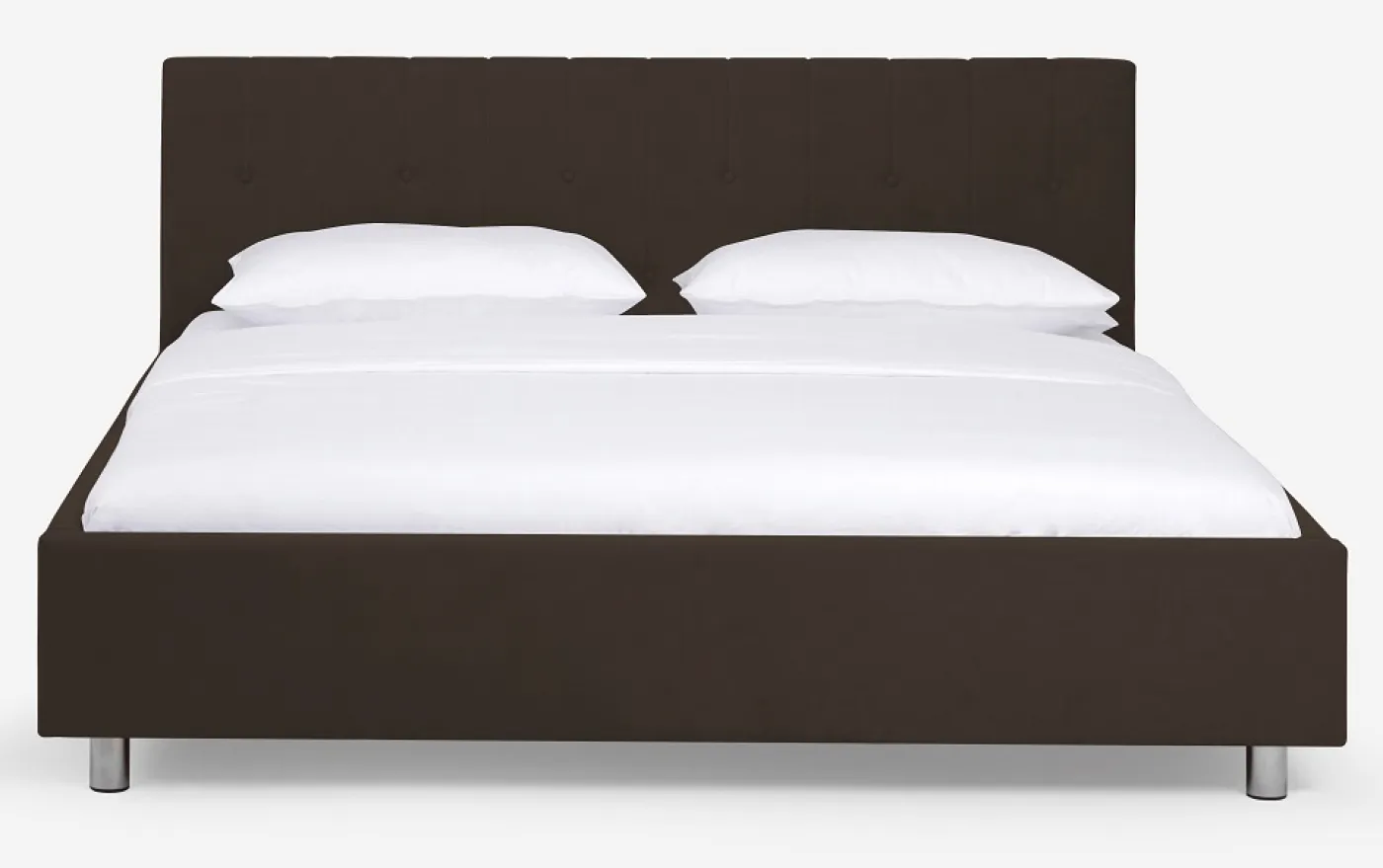 Polsterbett Aster | graubraun | 140x190 | Kopfteil 1