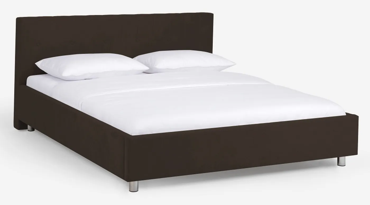 Polsterbett Aster | graubraun | 200x200 | Kopfteil 1