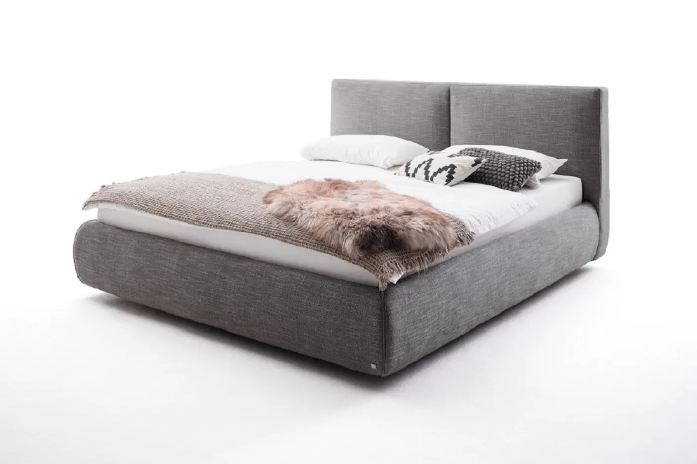 Polsterbett Atesio inkl. Bettkasten | anthrazit | 180 x 200 cm