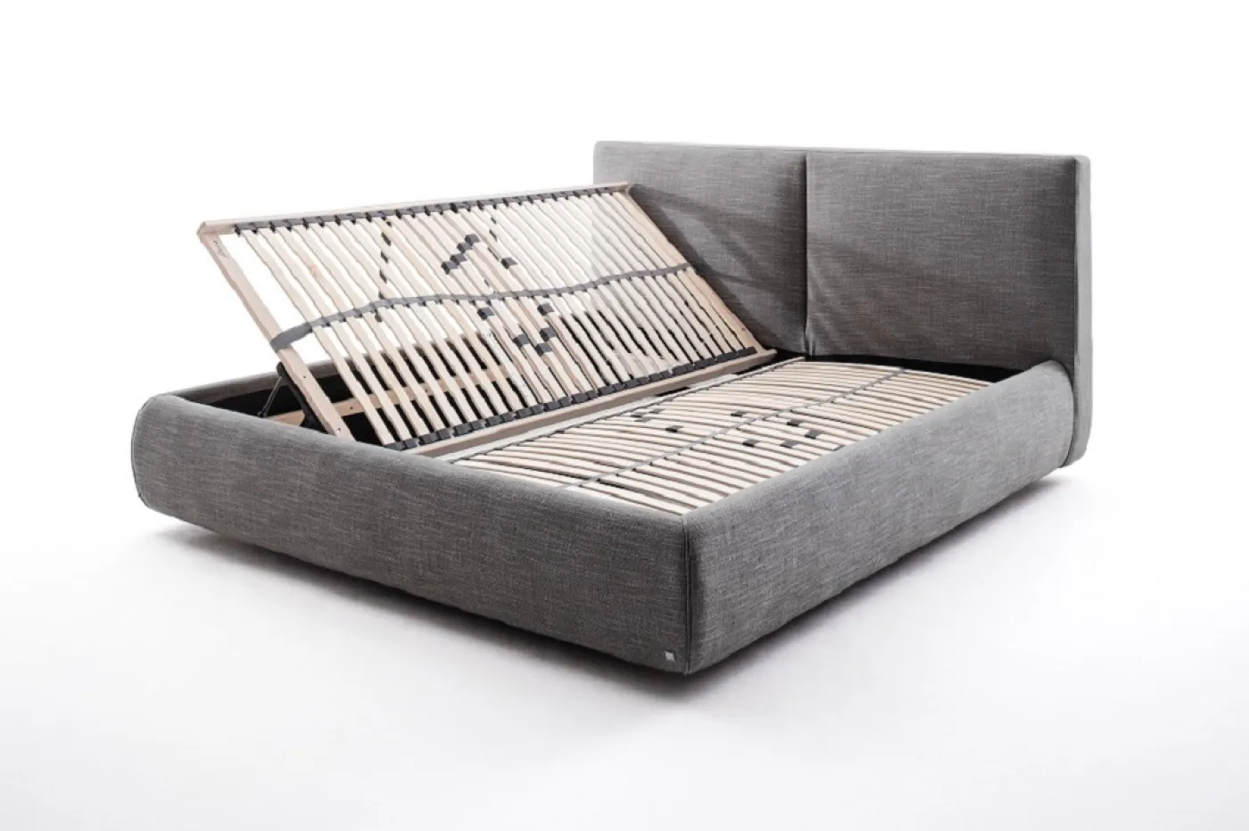 Polsterbett Atesio inkl. Bettkasten | anthrazit | 180 x 200 cm