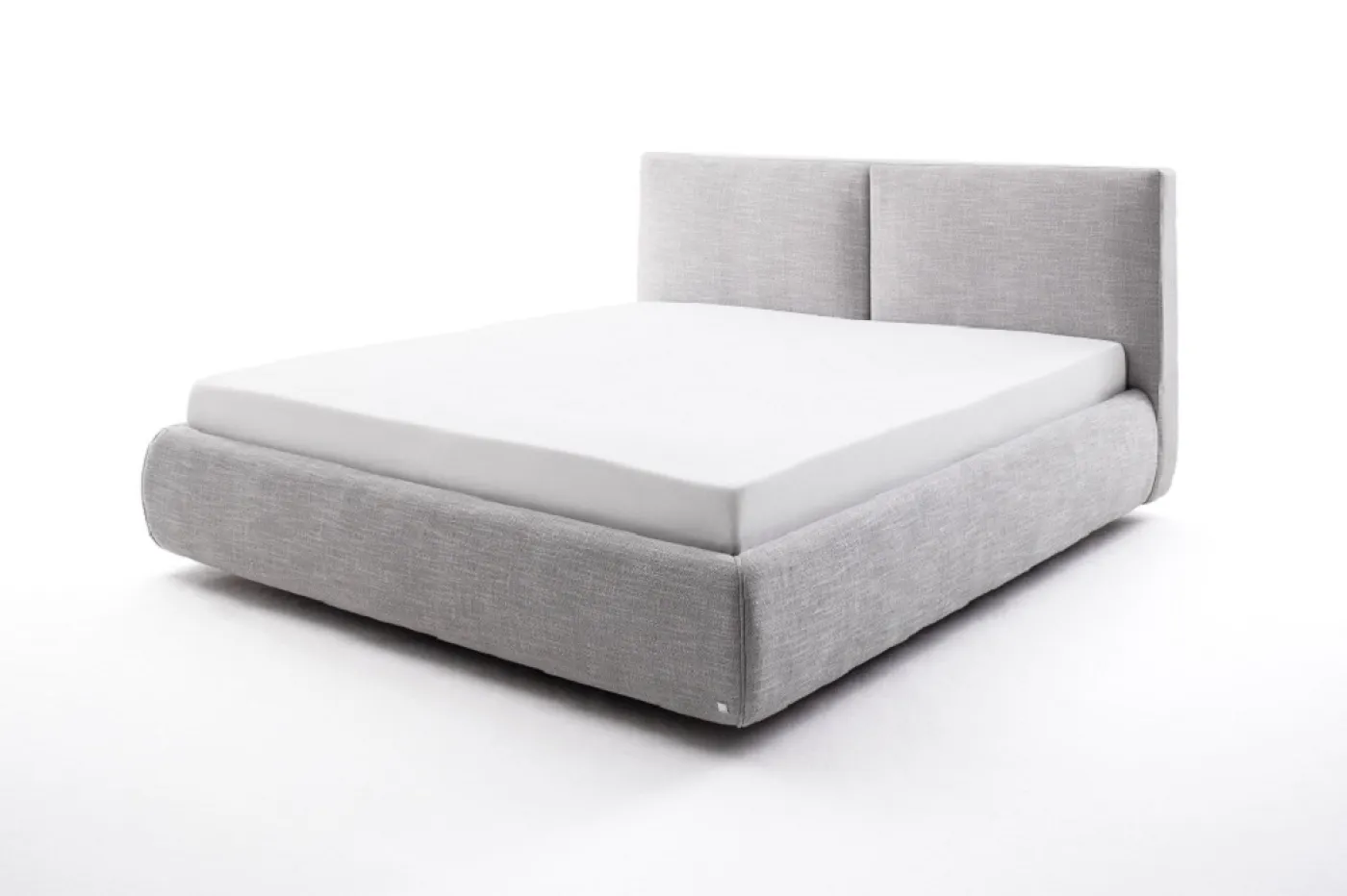 Polsterbett Atesio inkl. Bettkasten | hellgrau | 180 x 200 cm