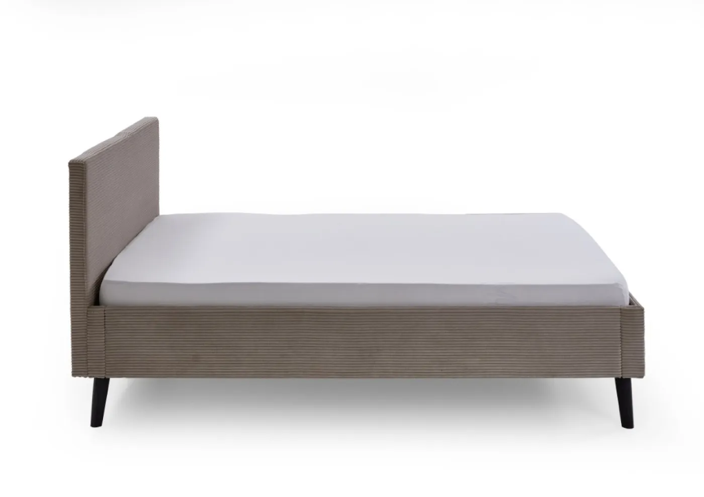 Polsterbett Avola | Cord | taupe braun | 140 x 200 cm