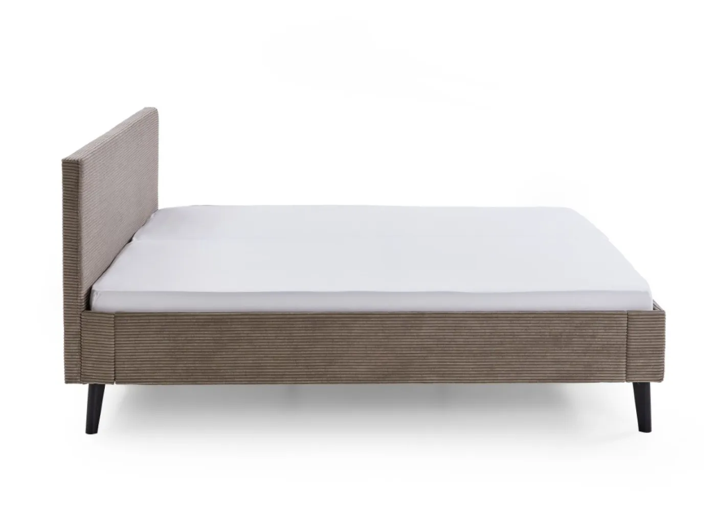 Polsterbett Avola | Cord | taupe braun | 180 x 200 cm