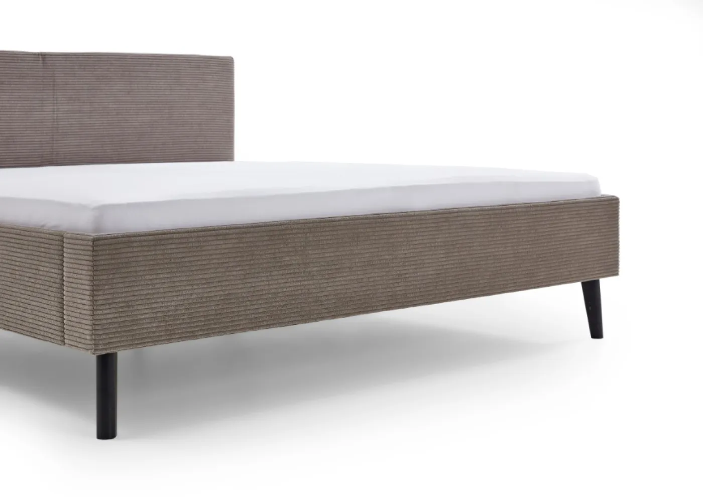 Polsterbett Avola | Cord | taupe braun | 180 x 200 cm