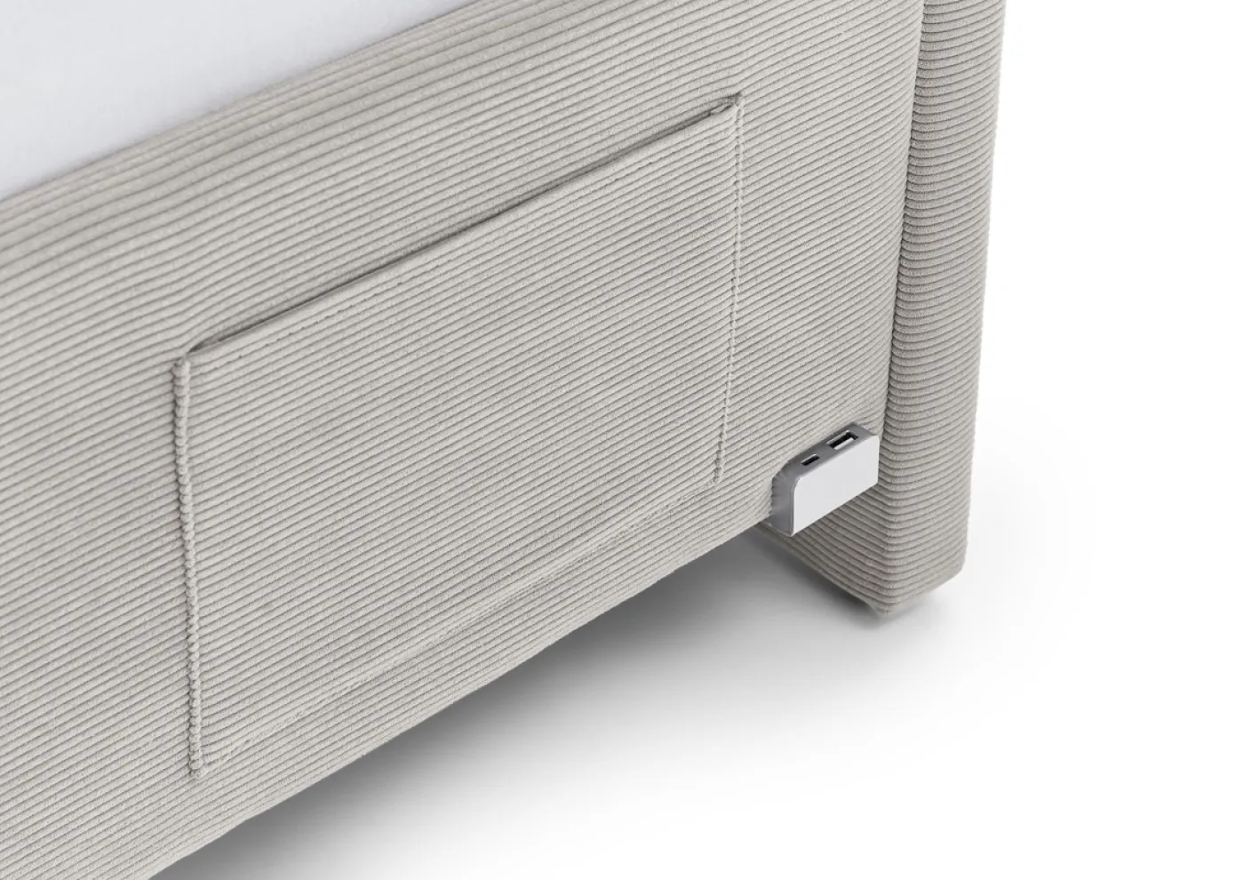 Polsterbett Cool inkl. Bettkasten | nata | 140 x 200 cm | mit Rückenteil & mit Matratze