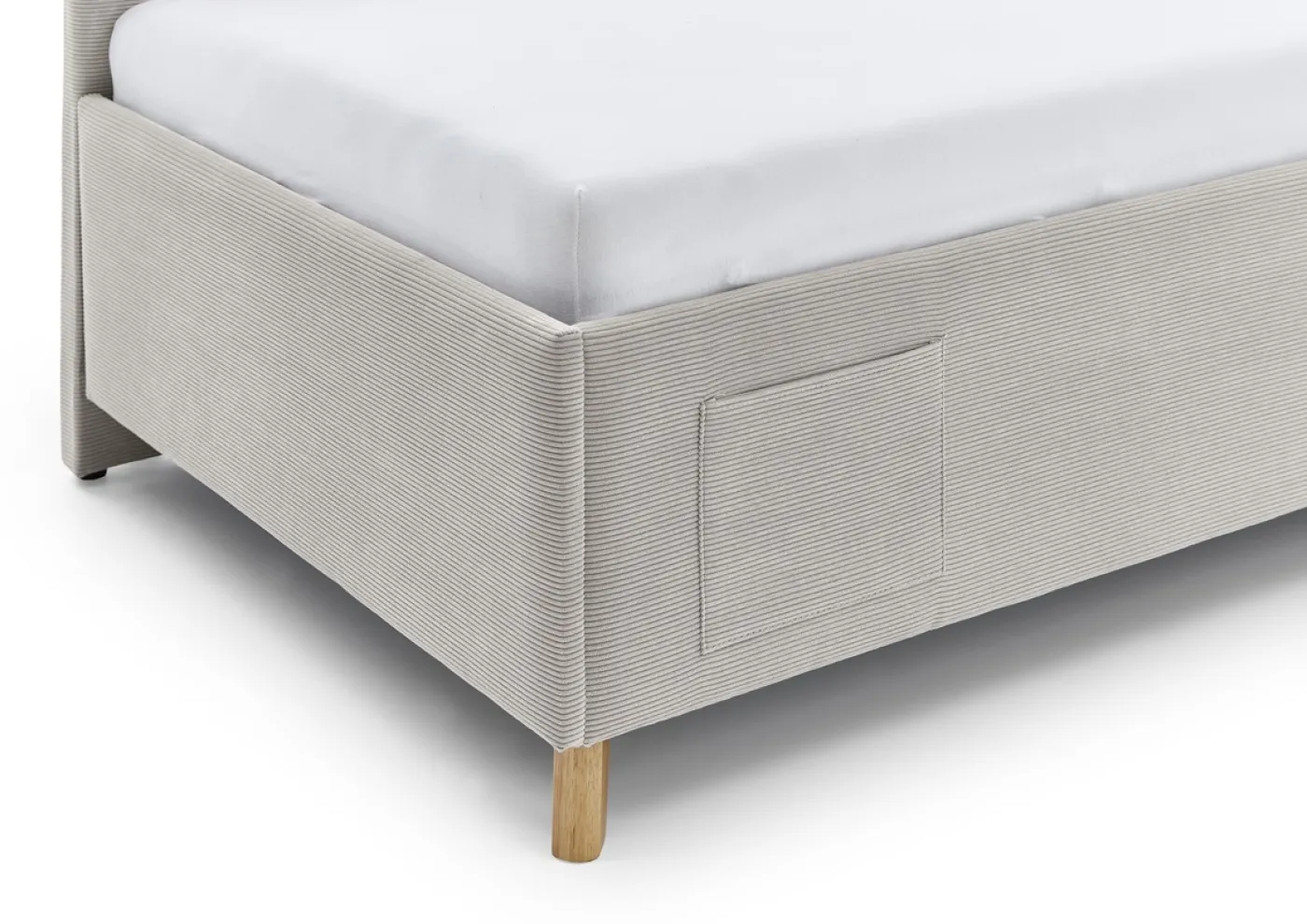Polsterbett Cool inkl. Bettkasten | nata | 90 x 200 cm | mit Rückenteil | ohne Matratze