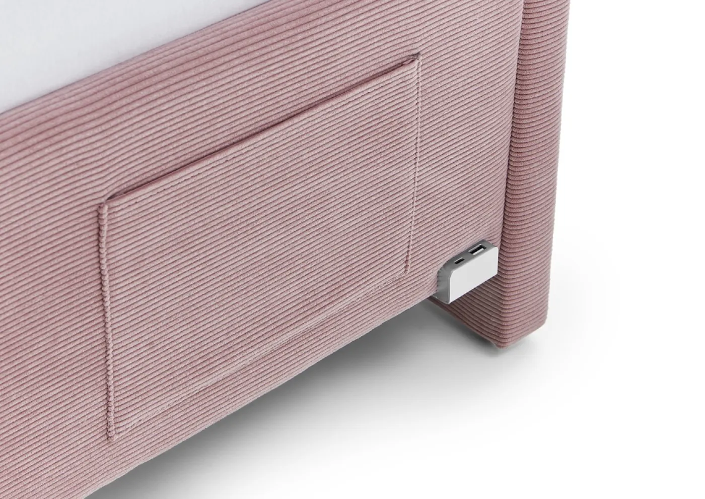 Polsterbett Cool inkl. Bettkasten | rose | 120 x 200 cm | mit Rückenteil | ohne Matratze