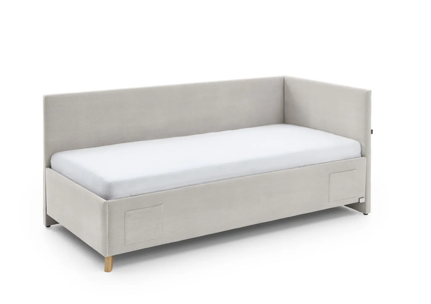 Polsterbett Cool | nata | 140 x 200 cm | mit Rückenteil | mit Matratze