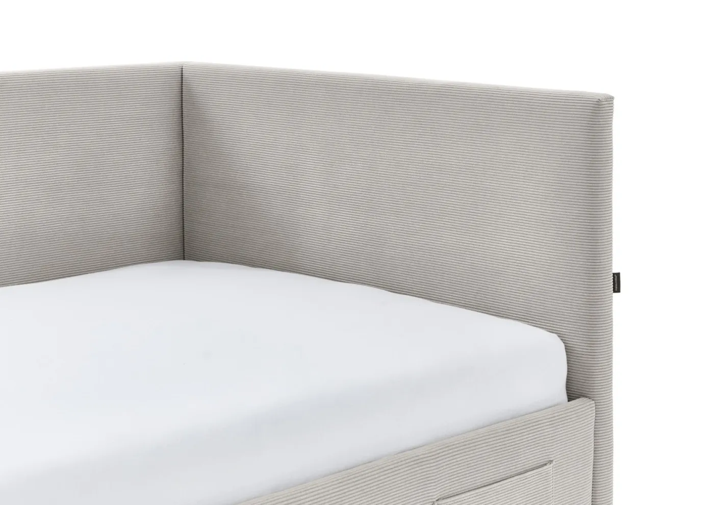 Polsterbett Cool | nata | 90 x 200 cm | mit Rückenteil | mit Matratze