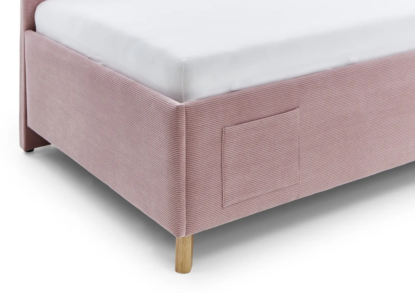 Polsterbett Cool | rose | 90 x 200 cm | mit Rückenteil & mit Matratze