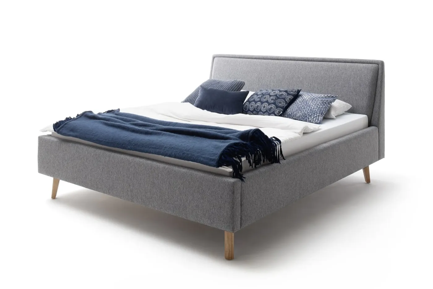 Polsterbett Frieda | grau | 140/160/180 x 200 cm | verschiedene Größen