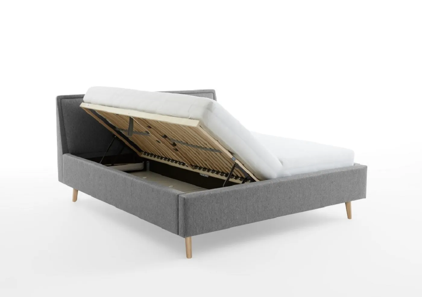 Polsterbett Frieda | grau | 160 x 200 cm | ohne Lattenrost & Bettkasten