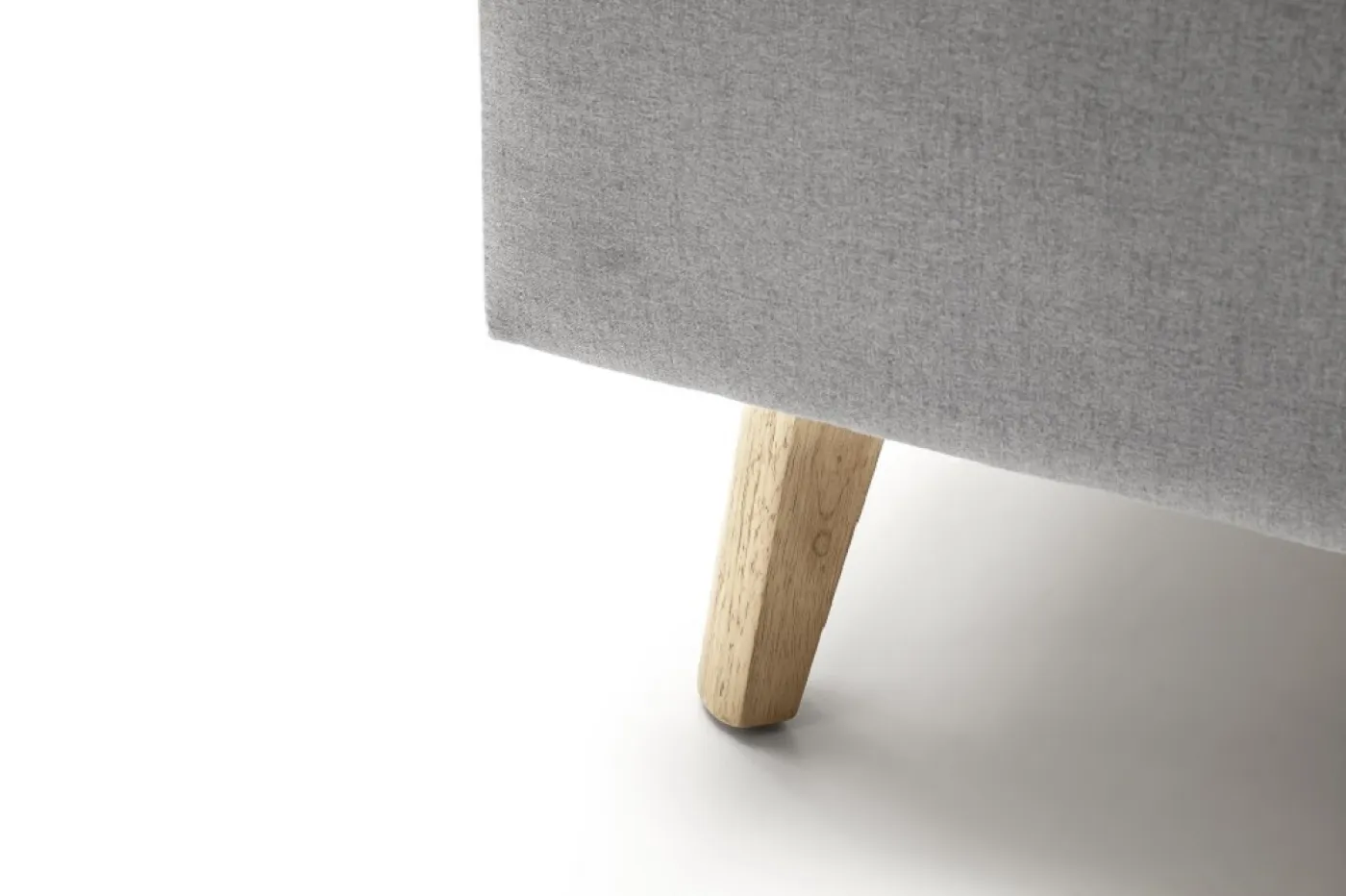 Polsterbett Frieda | hellgrau | 140 x 200 cm | mit Lattenrost & Bettkasten